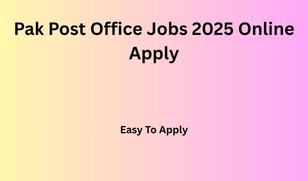 Pak Post Office Jobs