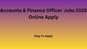 Accounts & Finance Officer Jobs